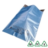 Metallic Blue Mailing Bags 13 x 19, 330 x 485 - Qty 25 