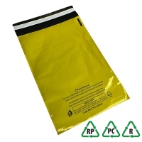 Yellow Mailing Bags 22 x 30, 550 x 750 + 50mm Lip - Qty 250 