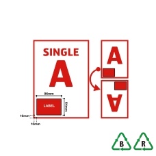 Single Integrated Label 96 x 64mm Style A - Qty 100