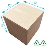 Heavy Duty Double Wall Cardboard Box 12 x 12 x 12, 305 x 305 x 305mm, Qty 1 Box