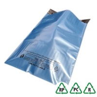 Metallic Blue Mailing Bags 19 x 29, 485 x 740 + Lip - Qty 50 