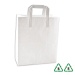 Kraft White Paper Carrier Bag | Small - 178x89x229mm (7x3.5x9") - Qty 50