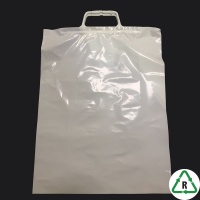 Clip Close Handle White Polybags - 12" x 15" - Qty 50