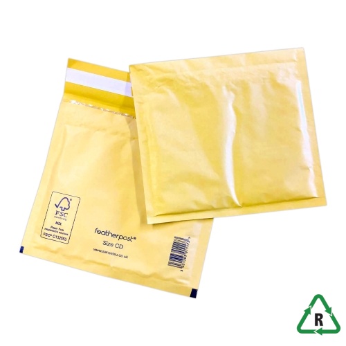 Gold Featherpost Bubble Lined Mailers