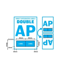 Double Integrated Label Style AP - 2 Labels - 85 x 54mm - Qty 100