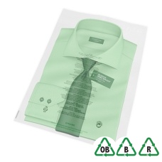 Oxo-Biodegradable Clear Garment Bags 8 x 11 + 2 Lip , 204 x 275mm + Lip - Qty 100 