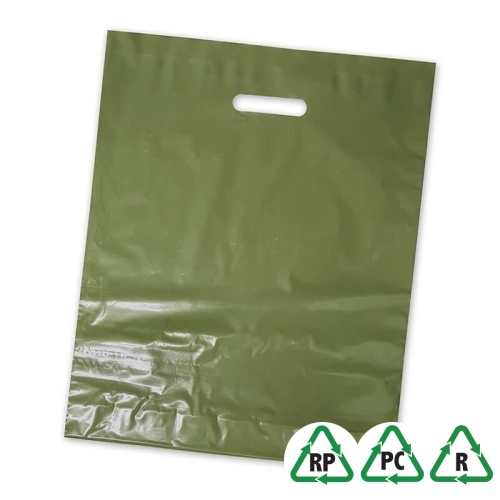 Harrods Green Varigauge Carrier Bags