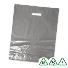 Varigauge Carrier Bags 15 x 18 x 3, 381 x 457 x 76 - Silver - Qty 5