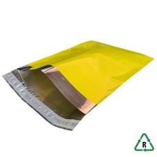 Metallic Yellow Foil Mailing Bags 16 x 21" (400 x 525mm) + Lip - Qty 25