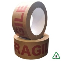 Kraft Paper FRAGILE Tape 50mm x 50m Hot Melt - QTY 1