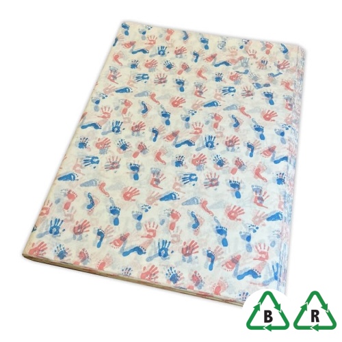 Baby Hands & Feet Printed Stock Tissue Paper 