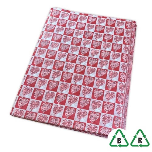 Hearts Printed Stock Tissue Paper