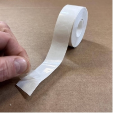 Clear Self-Adhesive Disc 25mm - Permanent Adhesive - QTY 1000 on a roll.