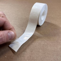 Clear Self-Adhesive Disc 25mm - Permanent Adhesive - QTY 1000 on a roll.