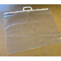 Clip Close Handle Clear Polybags 25 x 20"  300 Gauge Clear - QTY 50