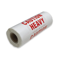 White Label Red Warning - Caution Heavy - 152 x 50mm - 1 Roll