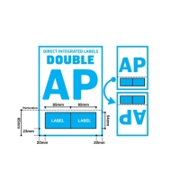 Double Integrated Label Style AP - 2 Labels - 85 x 54mm - Qty 100