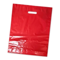 Varigauge Carrier Bags 15 x 18 x 3 Inches - Post Box Red - Qty 5